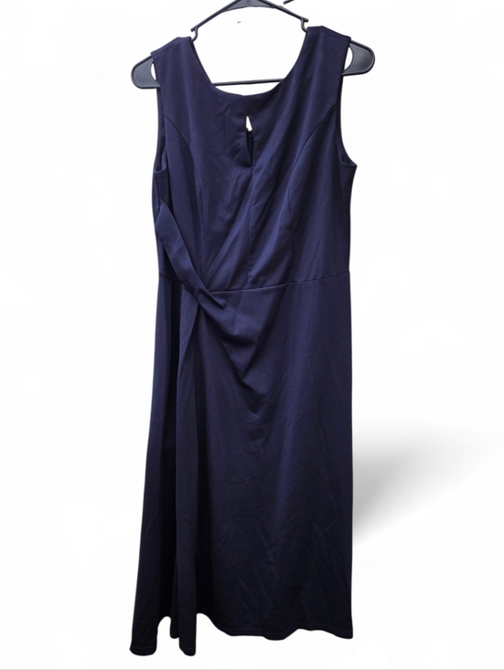 Aupuls Dresses & Skirts - Aupuls Navy Sleeveless Midi Dress with Front Twist Waist  Detail Large